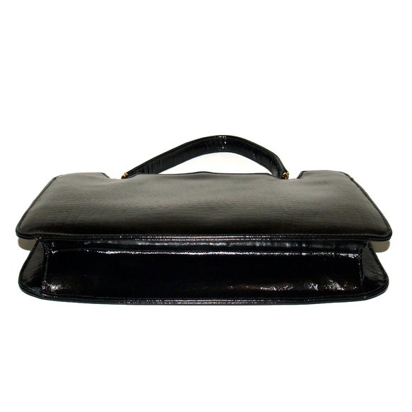 Vintage La Belle Montreal - Black Patent Leather Purse - Picture 14 of 16